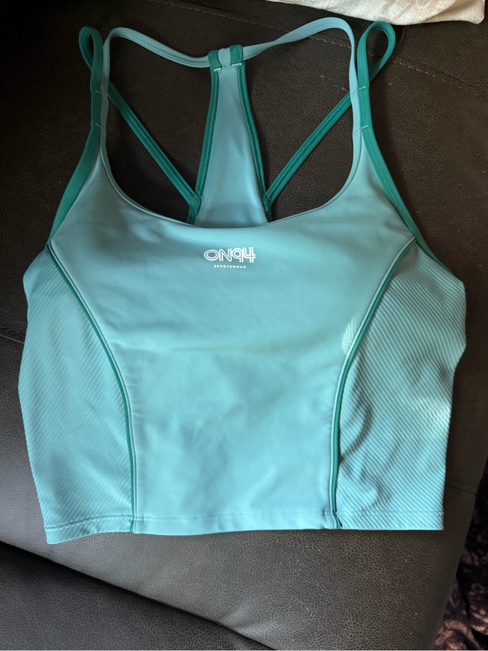 Old Navy Teal Green Strappy Sports Bra